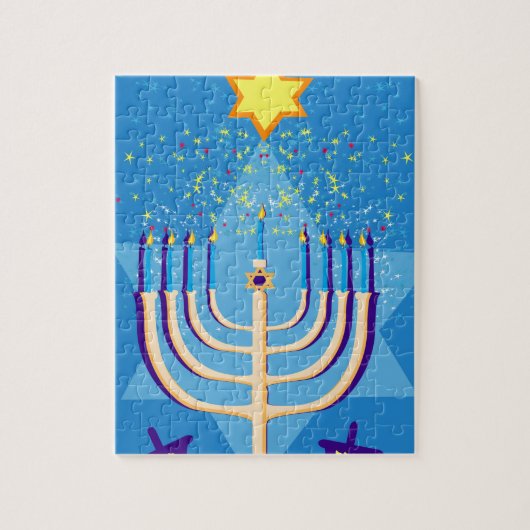 hanukkah menorah legpuzzel (Verticaal)
