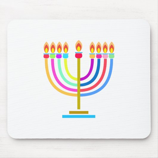 Hanukkah Menorah Lights Holiday Muismat (Voorkant)