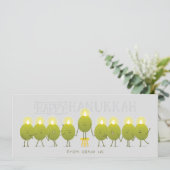 Hanukkah Menorah Olives | Grey Company Logo Kaart (Staand voorkant)