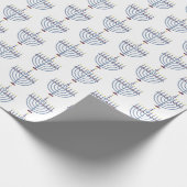 Hanukkah Menorah Pattern  Cadeaupapier (Hoek)