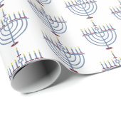 Hanukkah Menorah Pattern  Cadeaupapier (Rol Hoek)