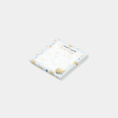 Hanukkah Menorah & Star van David Pattern | Blauw Post-it® Notes (Schuin)