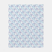 Hanukkah Menorah Ster van David Doodle Kunststijl Fleece Deken (Voorkant)