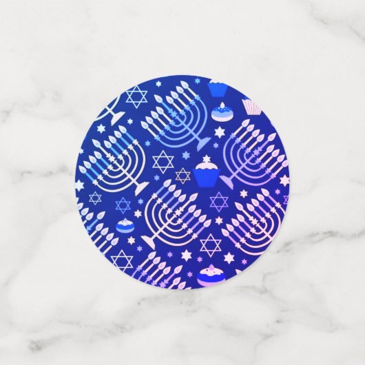 Hanukkah Menorah Table Confetti (Kleine voorkant)