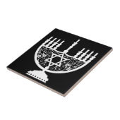 Hanukkah Menorah Tegeltje (Zijkant)
