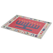 Hanukkah Menorahs and Stars Snijplank (Hoek)