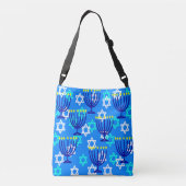 Hanukkah Menorahs Crossbody Tas (Achterkant)