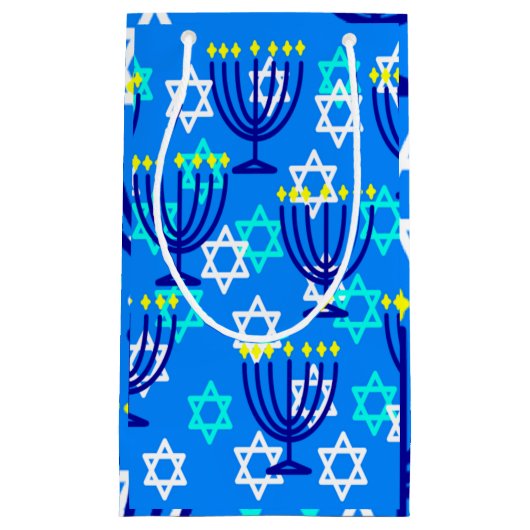 Hanukkah Menorahs Klein Cadeauzakje (Voorkant)