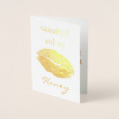 Hanukkah met mijn honing folie kaarten (Voorkant)