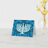 Hanukkah Mosaic Kaart (Gele Bloem)