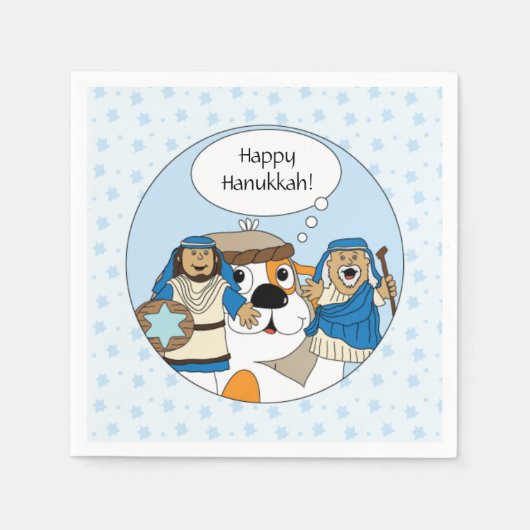 Hanukkah Napkins personaliseren Servetten (Voorkant)