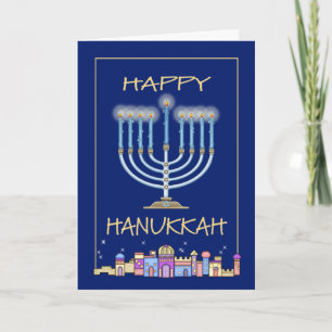 Hanukkah Night Feestdagen Kaart