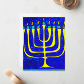 Hanukkah Notitiekaartje (Voorkant / Achterkant in situ)