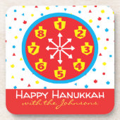 Hanukkah-Onderzetters 8 dagen en nacht Bier Onderzetter (Voorkant)