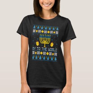 Hanukkah Oy To The World Juif Sweat Ugly Menor
