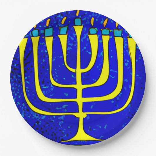 Hanukkah Papieren Bordje (Voorkant)