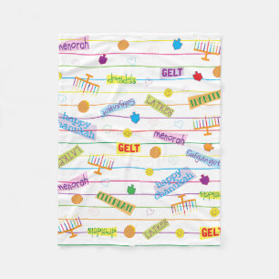 Hanukkah Party Fleece Deken/Klein