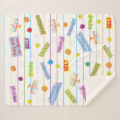 Hanukkah Party Sherpa Blanket/Medium Deken (Voorkant (horizontaal))
