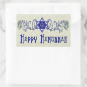 Hanukkah Peace Star Rechthoekige Sticker (Tas)