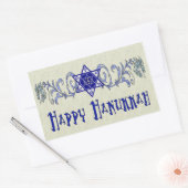 Hanukkah Peace Star Rechthoekige Sticker (Envelop)