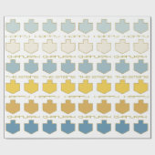 Hanukkah personalize Giftwrap "Dreidel Palette" Cadeaupapier (Vlak)