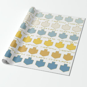 Hanukkah personalize Giftwrap "Dreidel Palette" Cadeaupapier