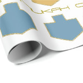 Hanukkah personalize Giftwrap "Dreidel Palette" Cadeaupapier (Rol Hoek)