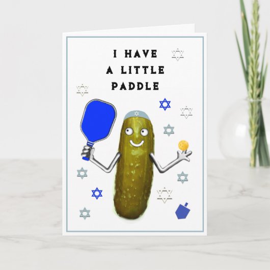 Hanukkah Pickleball Cards Feestdagen Kaart (Voorkant)