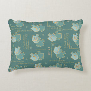 Hanukkah Pillow een geweldig wonder daar in Turquo Accent Kussen