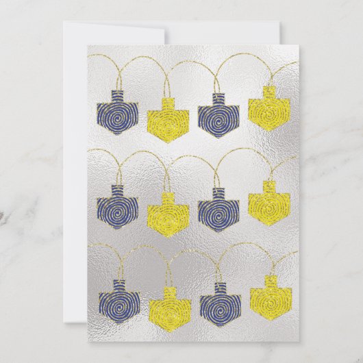 Hanukkah Pinwheels Uitnodiging (Achterkant)