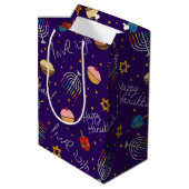Hanukkah plezier medium cadeauzakje (Achterkant Gekanteld)