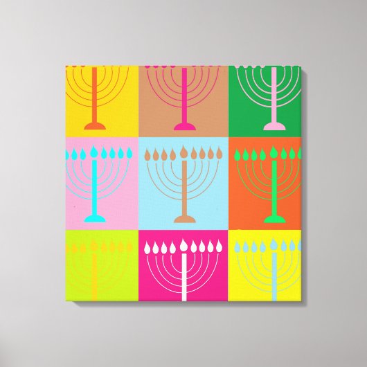 hanukkah Pop Art Canvas Afdruk (Voorkant)