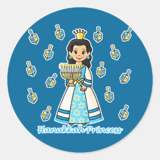 Hanukkah Princess Ronde Sticker