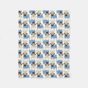 Hanukkah Pugs (8).jpg Fleece Deken