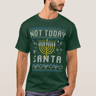 Hanukkah Pyjama Notoday Kerstman Chanukah PJs retr T-shirt