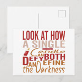 Hanukkah Quotes Aankondigingskaart (Voorkant / Achterkant)