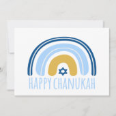 HANUKKAH Rainbow Menorah Dreidel Wenskaart (Voorkant)