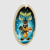 Hanukkah Reindeer Celebrates Chrismukkah Ornament (voorkant)