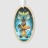 Hanukkah Reindeer Celebrates Chrismukkah Ornament (voorkant)