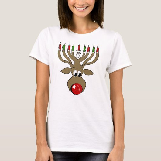 Hanukkah Reindeer -.png T-shirt (Voorkant)