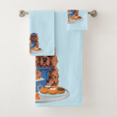 Hanukkah Ruby Cavalier King Charles Spaniel Bad Handdoek (Insitu)