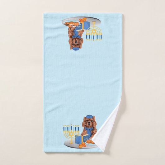 Hanukkah Ruby Cavalier King Charles Spaniel Bad Handdoek (Handdoek)