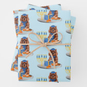 Hanukkah Ruby Cavalier King Charles Spaniel Inpakpapier Vel (In situ)