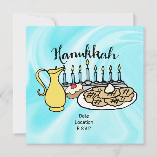 Hanukkah Save The Date (Voorkant)