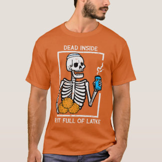 Hanukkah Skelet Dood Van Binnen Vol Latke Chanukah T-shirt