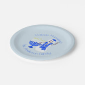 Hanukkah Snowman Chrismukkah Partij Voeg Jouw naam Papieren Bordje (Gekanteld)