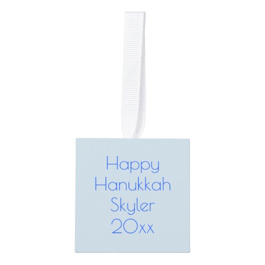 Hanukkah Snowman Chrismukkah voegt naam en jaar to Ornament (Voorkant)