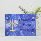 Hanukkah Snowstorm Menorah Kaart (Staand voorkant)