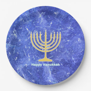Hanukkah Snowstorm Menorah Papieren Bordje