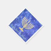 Hanukkah Snowstorm Menorah Servet (Hoek)